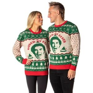 ELF Raised by Elves Festive Sweater